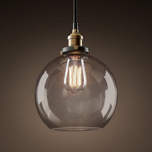 Latoya 1-Light Clear Glass 8-Inch Edison Pendant with Bulb